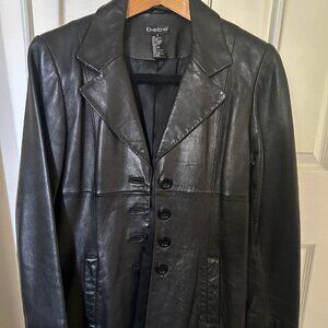 Bebe Black Leather Coat